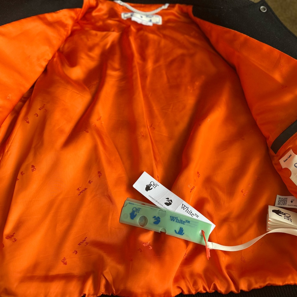 Off-White Patchwork Varsity Letterman Jacket - image 8